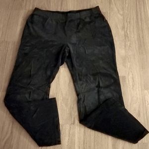 Style & Co. Woman Sport Elastic Black Velvet Pants - Size 1X